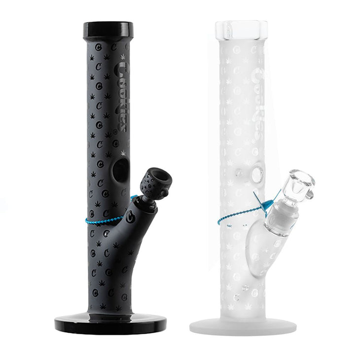 Cookies V Straight Glass Bong & Grinder Set