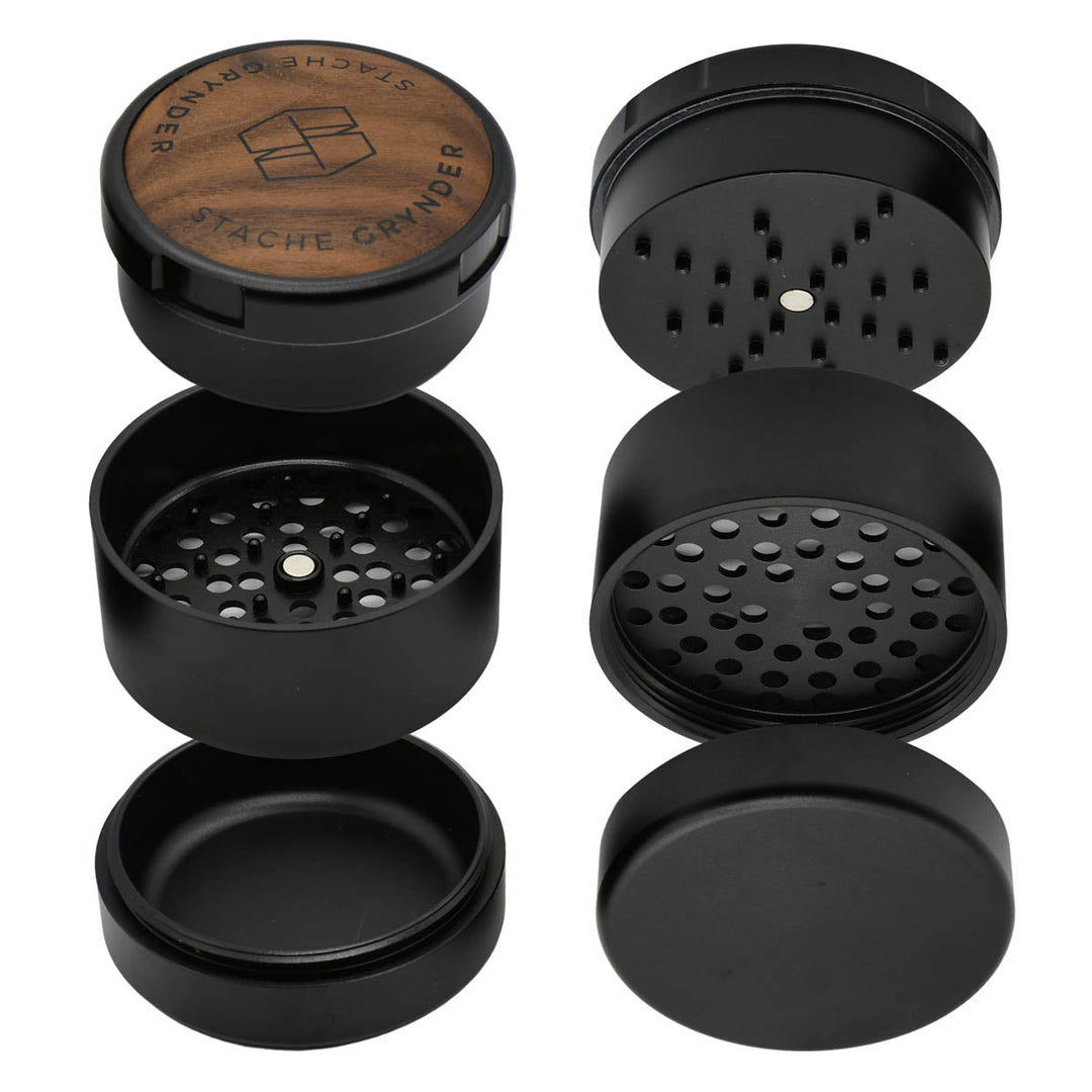 Stache Grynder - 3PC Dry Herb Grinder Herb Grinder Stache   