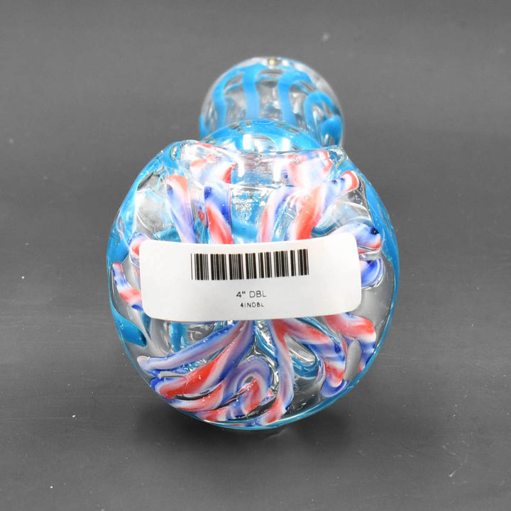 Assorted 4-Inch Double Glass Hand Pipes - 4INDBL Glass Pipes Glass Pipes   