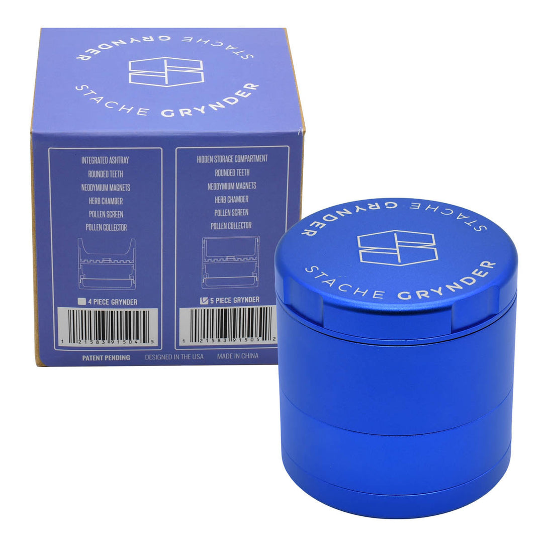 Stache Grynder - 5PC Dry Herb Grinder Herb Grinder Stache   