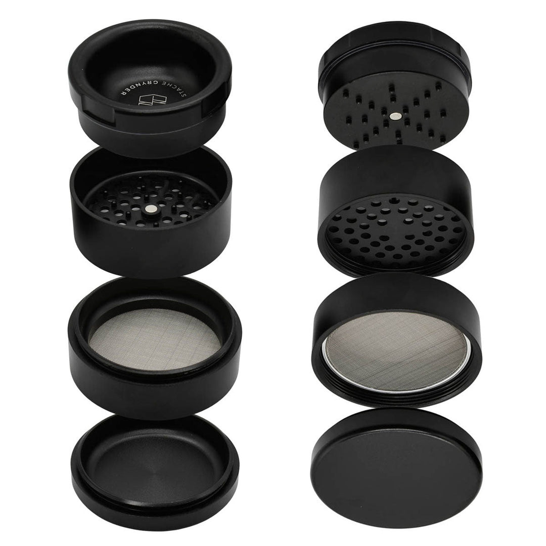 Stache Grynder - 4PC Dry Herb Grinder Herb Grinder Stache   