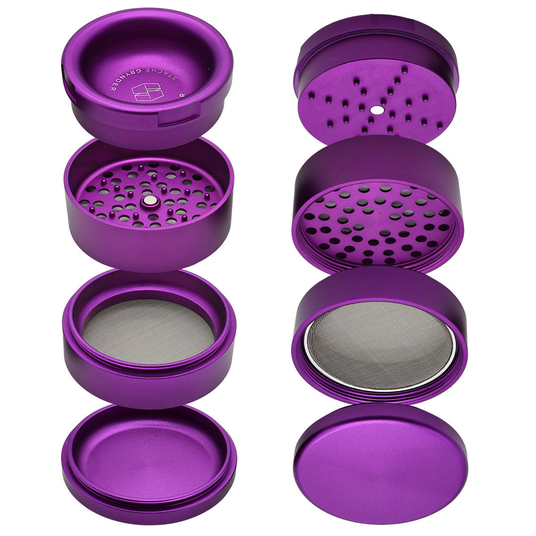 Stache Grynder - 4PC Dry Herb Grinder Herb Grinder Stache   