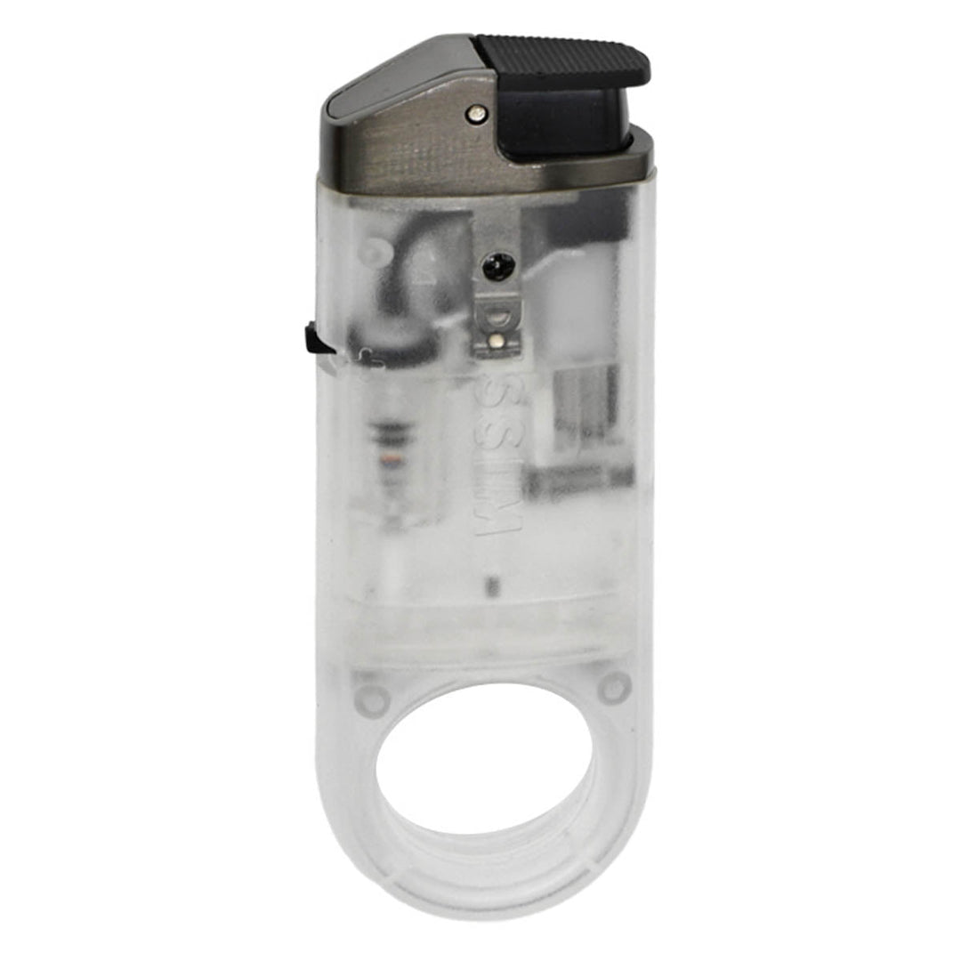 Dissim Slim See-Through Torch Lighter Lighter Dissim Gray  