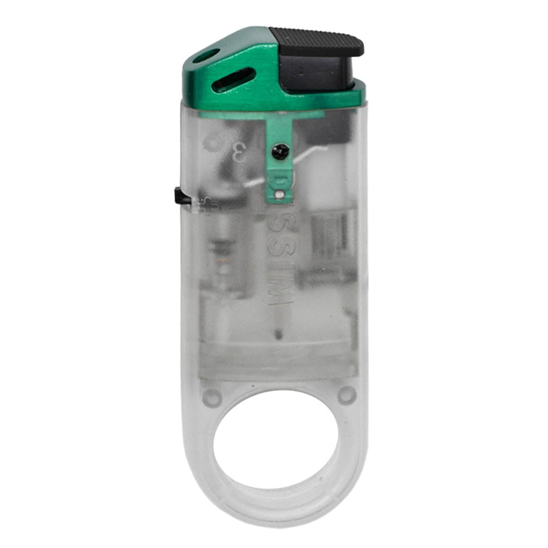 Dissim Slim See-Through Butane Pipe Lighter Lighter Dissim Green  