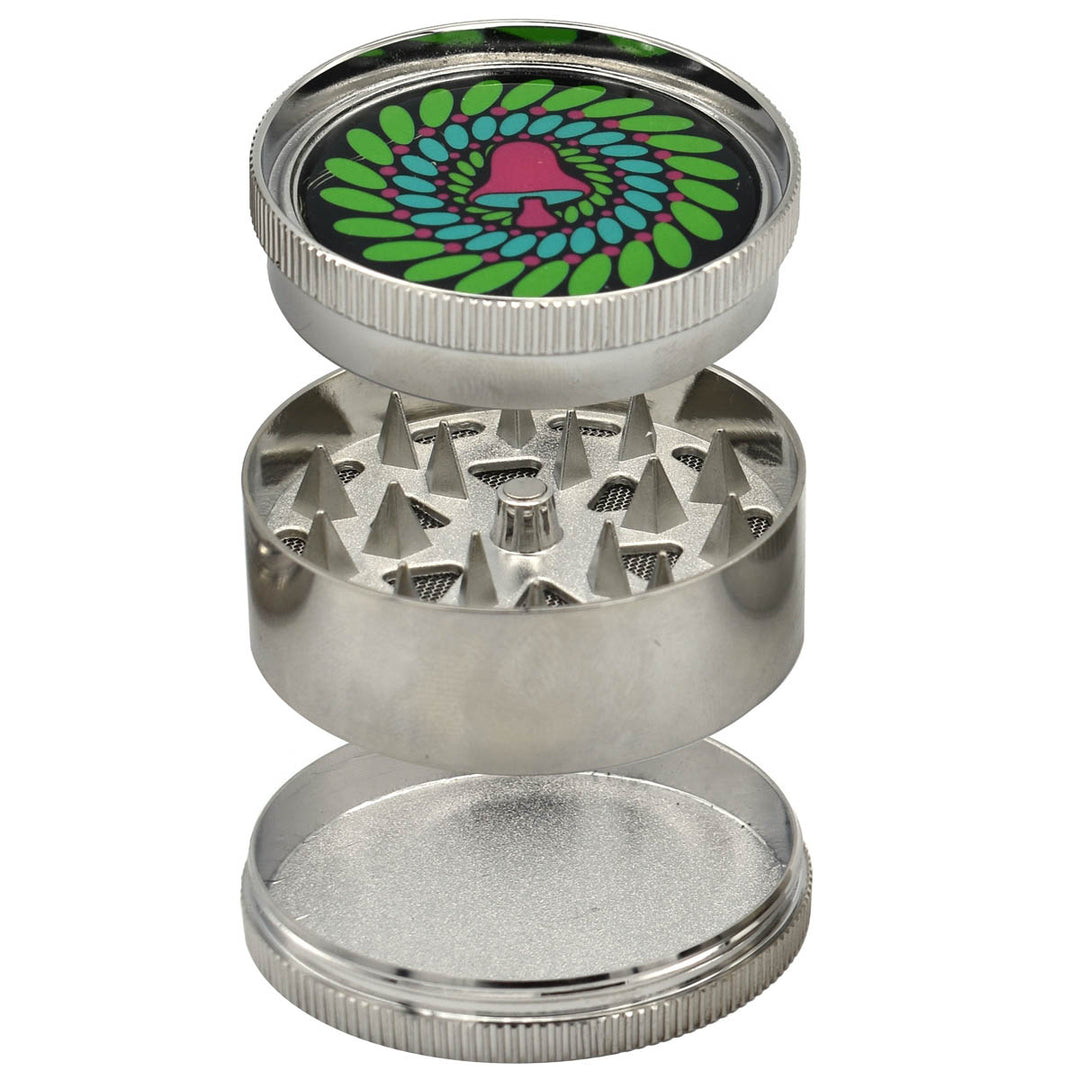 3-Piece Handheld Portable Metal Grinder Glass Pipes Vapebatt Shroom Boom  