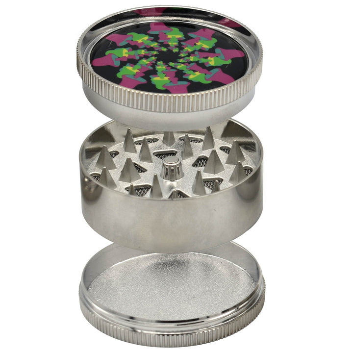 3-Piece Handheld Portable Metal Grinder Glass Pipes Vapebatt Psychedelic Shrooms  