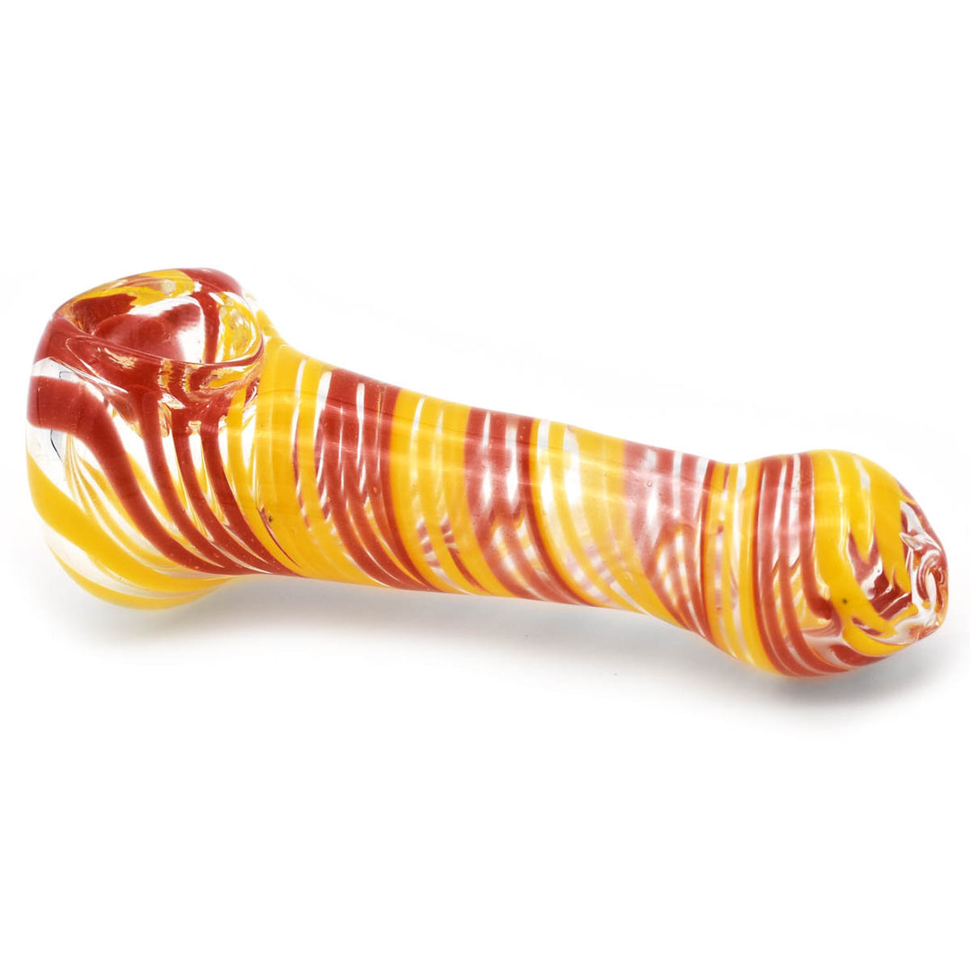 Glass Hand Pipe - Fire Swirl Glass Pipes Vapebatt   