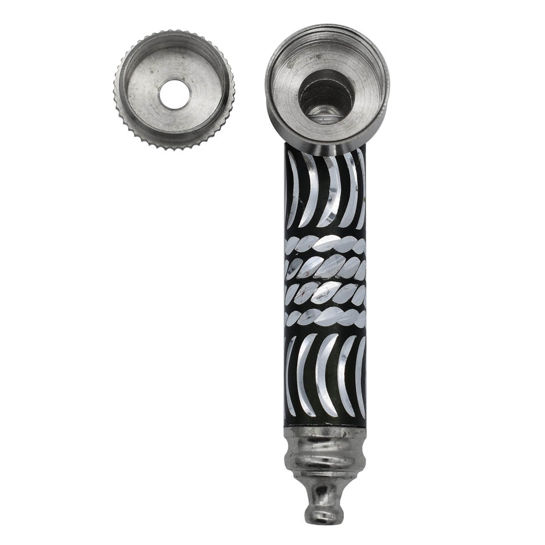 Mini Metal Smoking Pipes Glass Pipes Vapebatt Black  