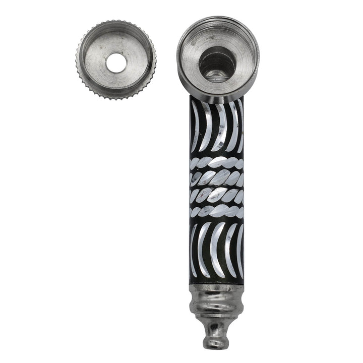 Mini Metal Smoking Pipes Glass Pipes Vapebatt Black  