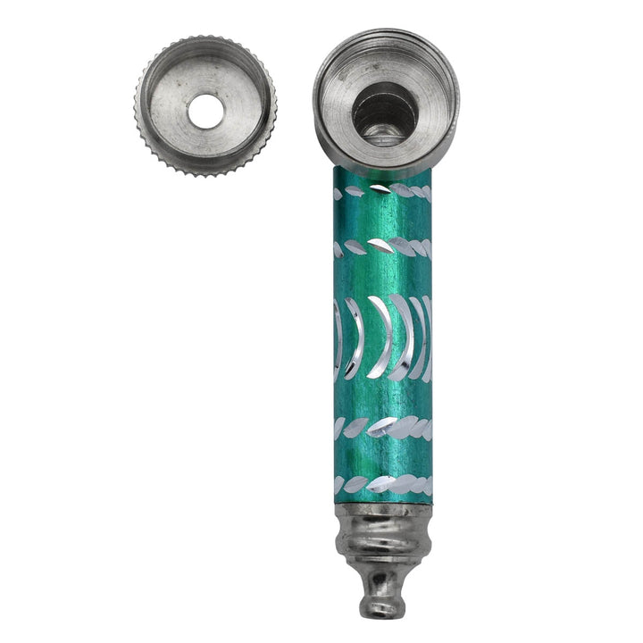 Mini Metal Smoking Pipes Glass Pipes Vapebatt Green  