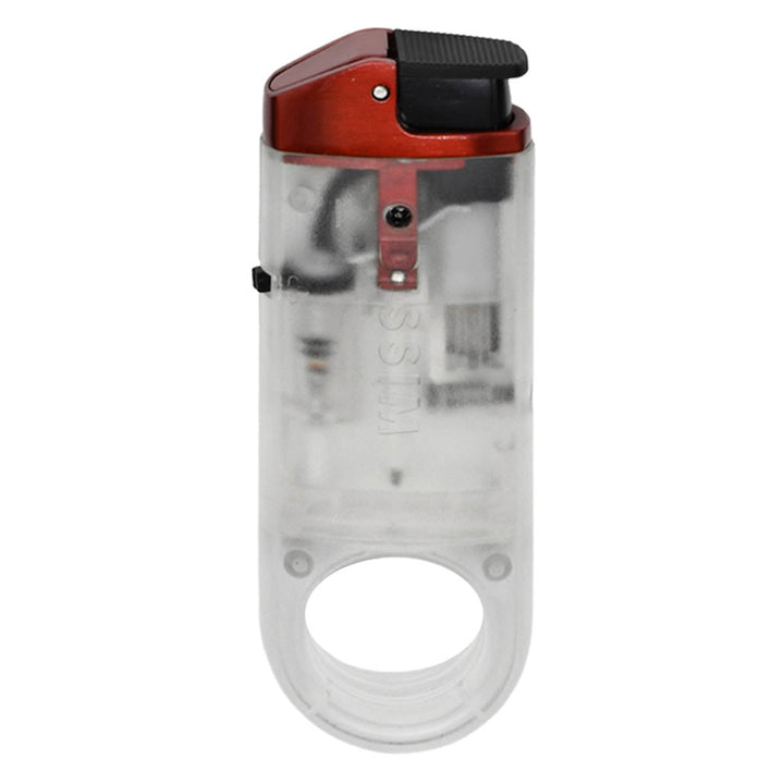 Dissim Slim See-Through Torch Lighter Lighter Dissim Red  