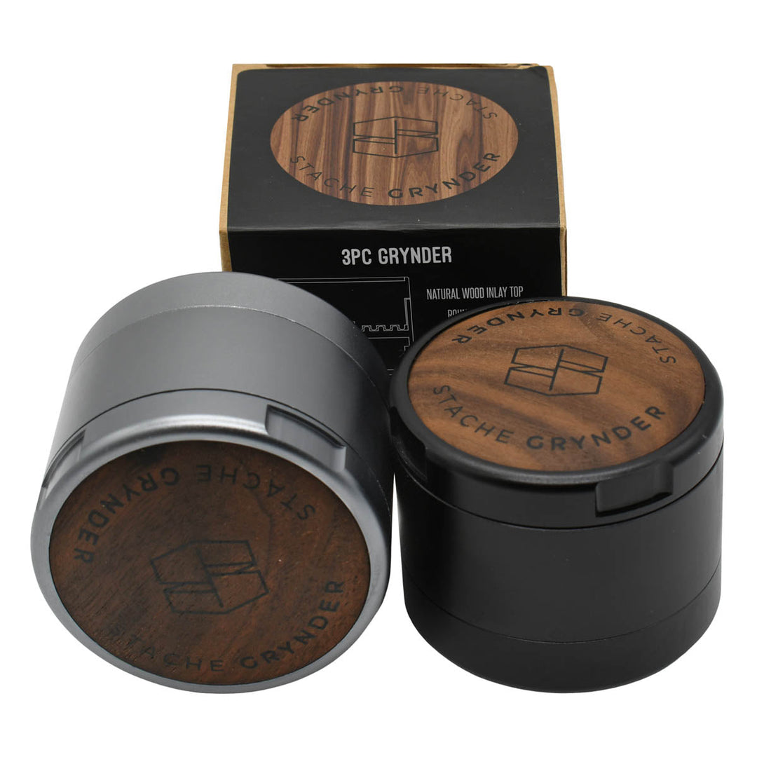 Stache Grynder - 3PC Dry Herb Grinder Herb Grinder Stache   