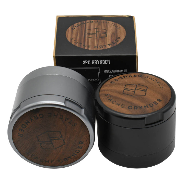 Stache Grynder - 3PC Dry Herb Grinder Herb Grinder Stache   