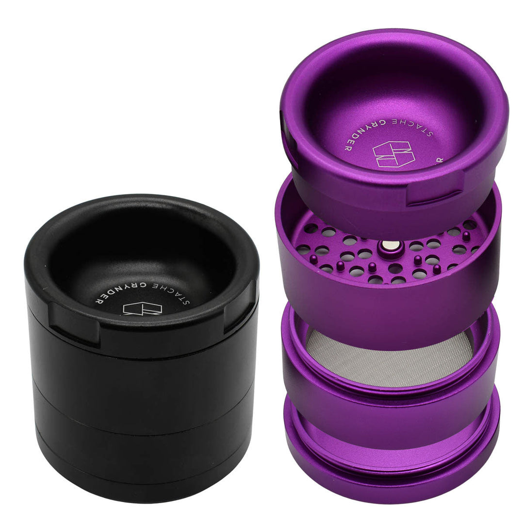 Stache Grynder - 4PC Dry Herb Grinder Herb Grinder Stache   